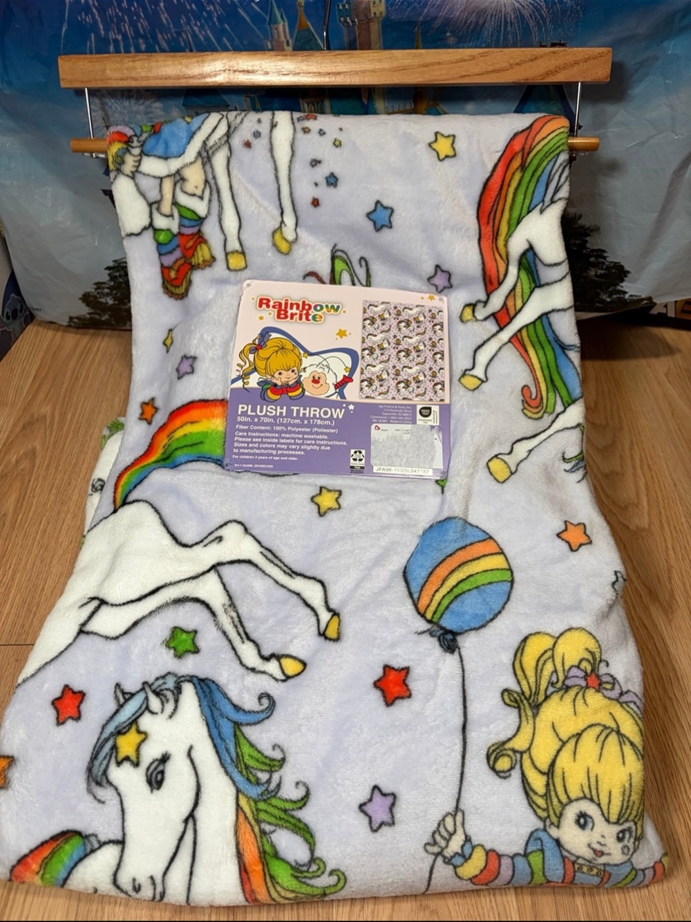 Rainbow Brite Plush Throw Blanket 50 x 70 New